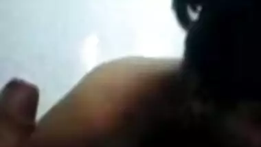 Smart Indian Aunty's Nude Bath , Blowjob to hubby's Cock