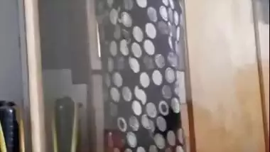 Aunty Wearing Cloths After Bathing 