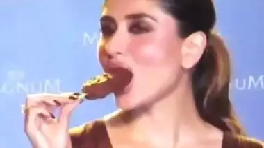 Kareena Kapoor Loves Licking Suckin her Chocolate Ice Lolly 