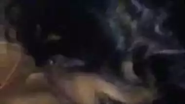 Indian girlfriend blowjob to her lover during her night stay
