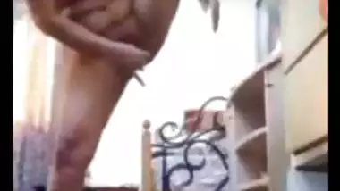 Horny bhabhi standing fingering her horny pussy