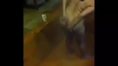 A thick indian girl being filmed bathing