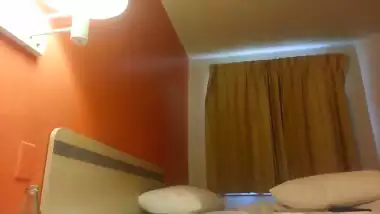Booby office staff riding boss son dick in hotel room