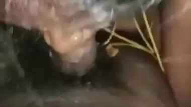 Newly-married Tamil couple blowjob sex under blanket