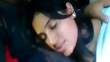 Sexy Desi Girlfriend Sucking And Jerking Off Penis In Car