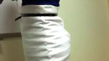 Sexy candid coworker legs