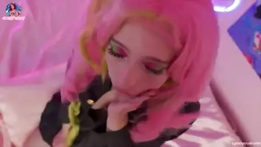 Demon Slayer Mitsuri Kanroji enjoy cock in her holes and get huge facial