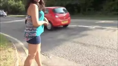 Indian amateur bbw Kikis public flashing and outdoor voyeur 