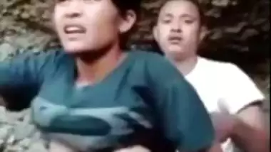 Horny Indian lovers caught fucking outdoors in amazing Desi mms video