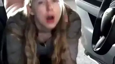 Cheating Babe Regretting while Having Sex with Boyfriend’s Best Friend in the Car