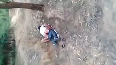 Desi student gives sex to a man in the forest but XXX voyeur films them