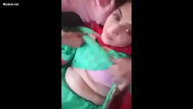 Beautiful bhabhi with lover in car