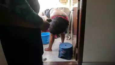 Jerk infront of Desi maid Swathi