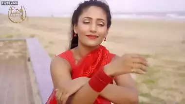 Smita Sana in Red Chiffon Saree ~ Fashion Ullas