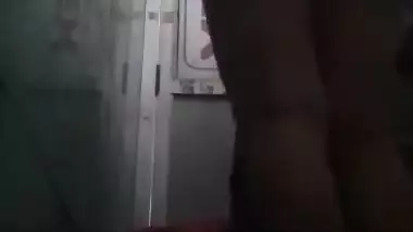 Office colleagues enjoying sex in toilet