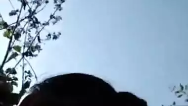 Desi Girl Boobs suck and smooch by Bf in jungle