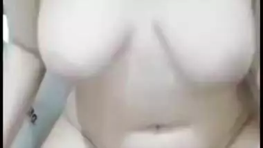 Pakistani bhabhi with big XXX breasts plays with Desi cunt and cums