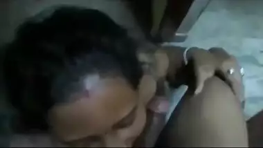 Indian sexy teen giving a hot blowjob