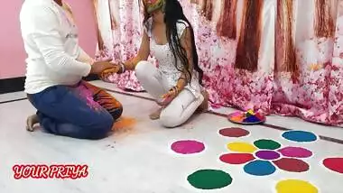 Holi Special - Cousin Brother Fuck Hard Priya In Holi Occasion With Hindi Roleplay - Your Priya