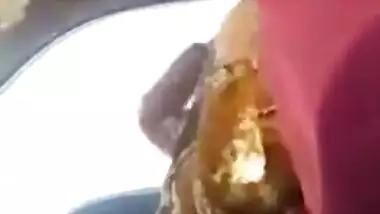 Horny Pakistani couple fucking on the car