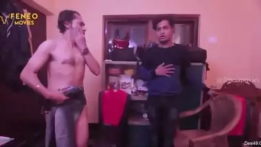 Bandit watches his Desi partner in crime fucking a woman on the bed