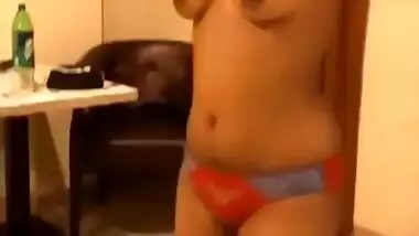 Indian girl blowjob and playing with dick
