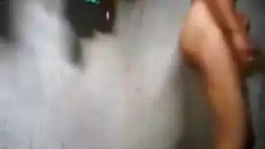 Cute Village Girl Bathing