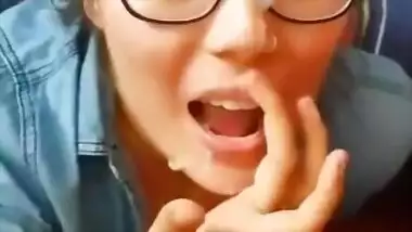 Desi modern girl cum on face