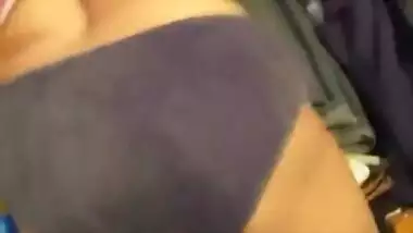 Aunty in transparent nighty