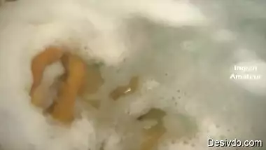 Rich indian bhabhi masturbate with fun in bathtub