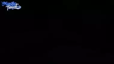 Regular sloppy throatfuck upside down, cum in mouth pushed in throat - Front angle on OF