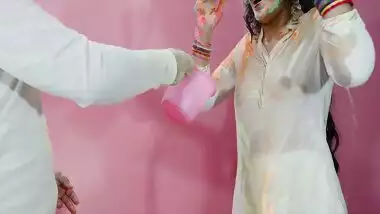 Holi Special: Bro Fucked Priya Anal Hard While She Wanna Play Holi With Friends