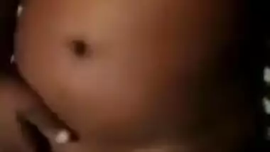 Indian female reveals natural XXX boobs and slowly masturbates