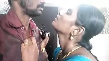 Appealing Indian woman finds the courage to kiss husband on camera