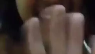 Desi gal records quick sex clip in bathroom that features her XXX tits