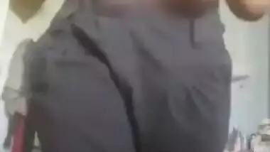 Horny Bhabhi Licking her Boobs