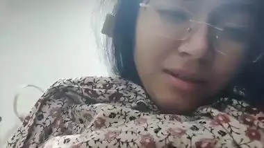 Tattooed wife milking boobs show selfie viral clip