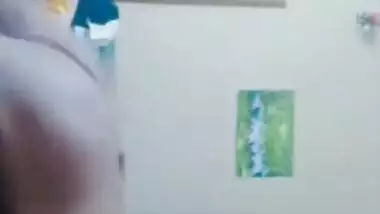 Beautiful Indian wife with big tits foreplay sex