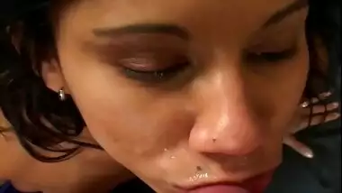 Talita Del Rio Takes A Load To The Face From Robert Stern