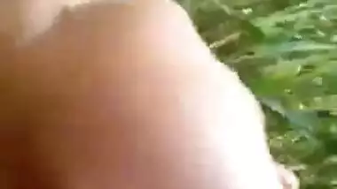 Alone woman sex in forest