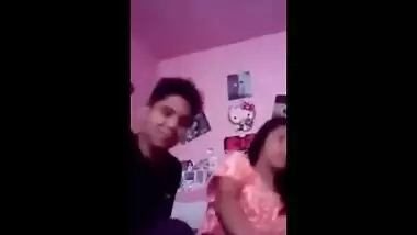 Legal age teenager girl enjoys a romantic home sex session with her boyfriend