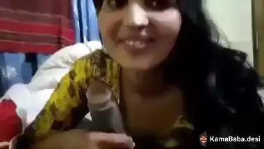 A sexy lady gives an Indian blowjob to her husband’s friend