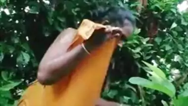 Naughty Dehati wife bathing nude outdoors