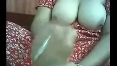 Aunty at bed with friend