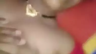 Stud squeezes Desi bhabhi's XXX tits when drilling her wet twat