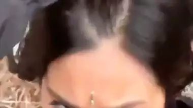 Hyderabad lady enjoys Indian blowjob sex in jungle