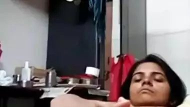 Skinny Desi girl fingers own sweet XXX vagina being alone at home