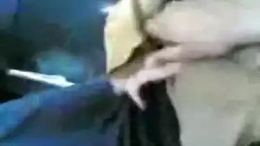Hot Arabic girl getting her big boobs pressed