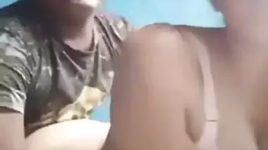 Village guy fucks a hot Bangla naked babe in the doggy style