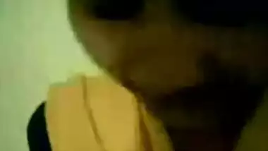 Southindian Kannada Girl's Boobs , hard Nipples exposed byBF